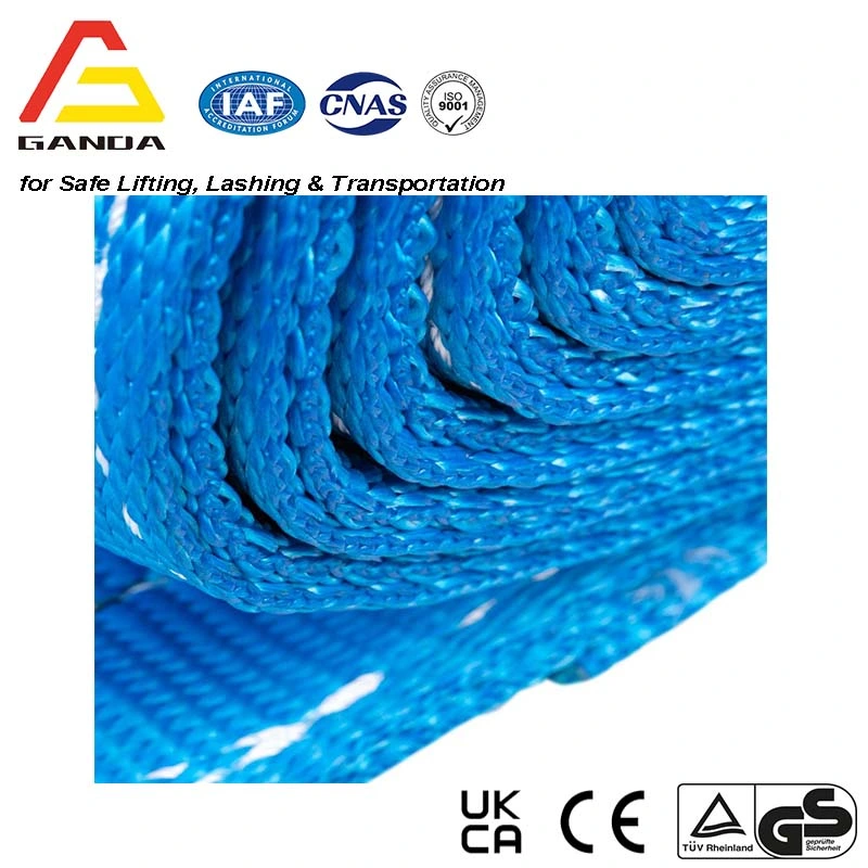 Factory Price 240mm8t Web Sling GS Heavy Duty Synethetic 2 Ply Polyester Webbing Lifting Sling with Lifting Eyes En 1492-1, ASME/ANSI B30.9, as 1353, NBR 1567-1