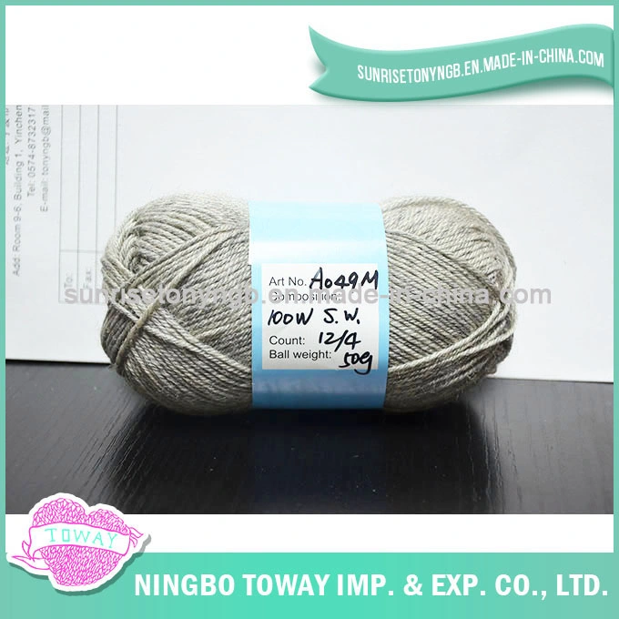 Wholesale/Supplier Textured Solid Color Handknitting Pure Wool Yarn