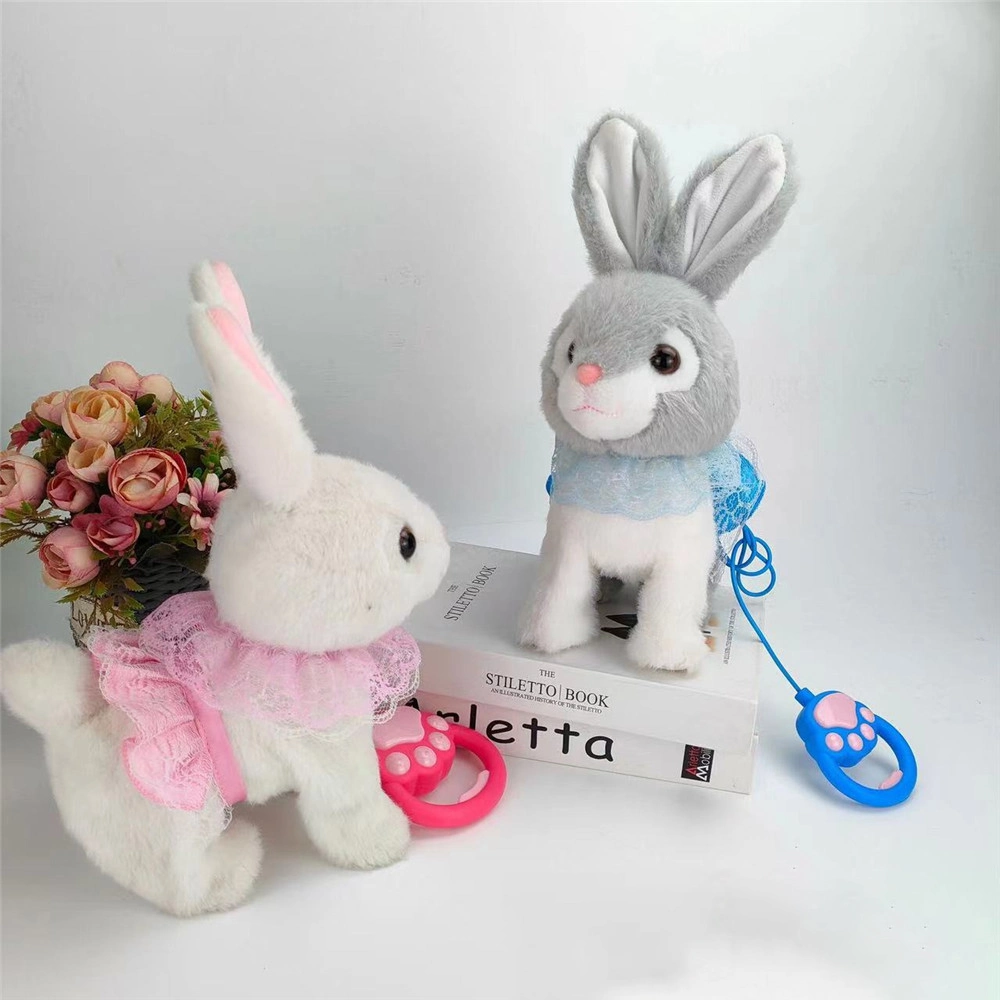 La danse du lapin en peluche jouet robot Bunny le saut à la Marche de l'exécution Animal agiter les oreilles Cute Pet électrique pour les enfants des cadeaux d'anniversaire