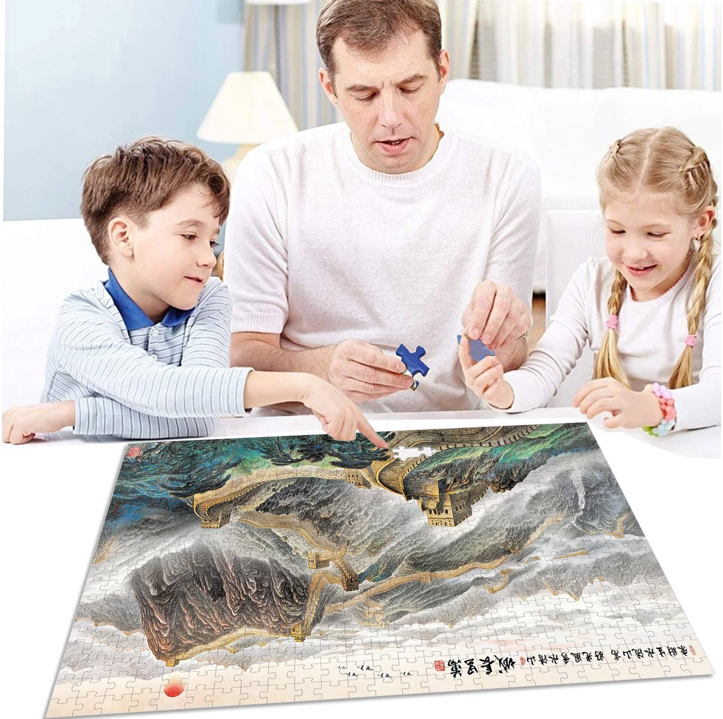 The Great Wall of China Wholesale/Supplier Wooden 8000 Piece Puzzles Intellectual Educational Children&prime; S Toys, Birthday Gifts, Customisable Patterns and Sizes.