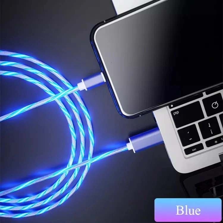 Night Flash LED Light Mobile Fast Charger Data Cable for Type C Phones