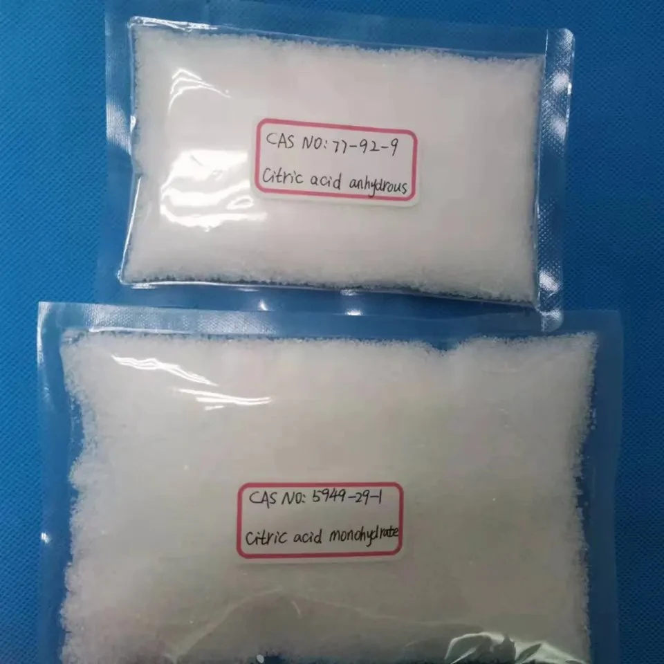 CAS No. 5949-29-1; 77-92-9 Citric Acid Anhydrous/Monohydrate/Mono for Plaster