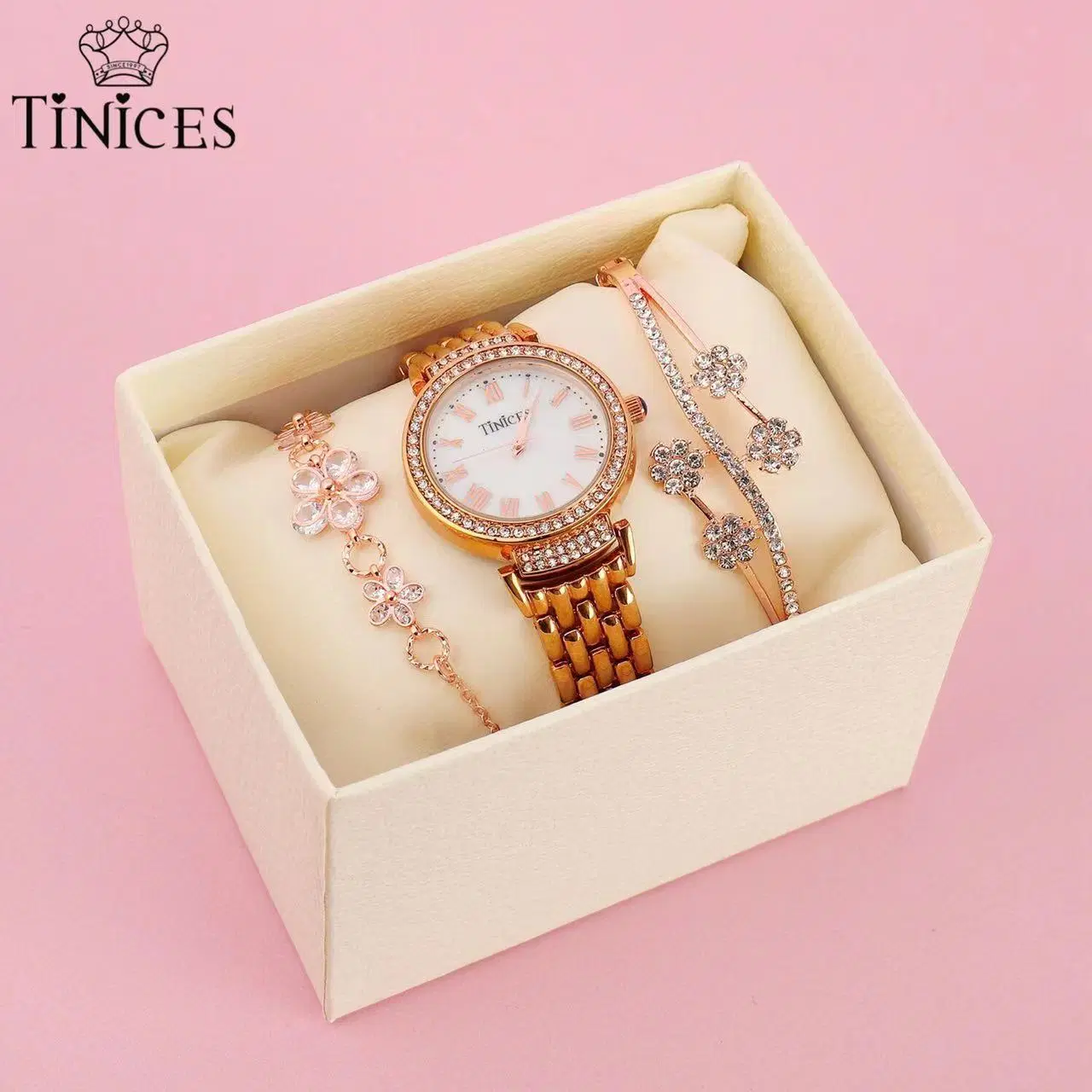 New Trendy Watch and Multi-Bracelet Matching Gift Box Set Fashion Light Luxury Elegant Ladies Watch Jewelry Ladies Watch Women Watch Gift Watches Luxury Watches