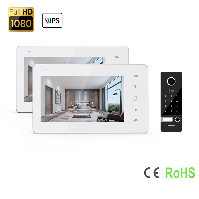 7" Casa HD IPS Sistema de seguridad de interfonía Video Portero