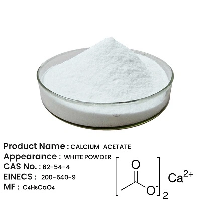 Acetate Calcium CAS 62-54-4 98% Min Industrial Grade Calcium Acetate