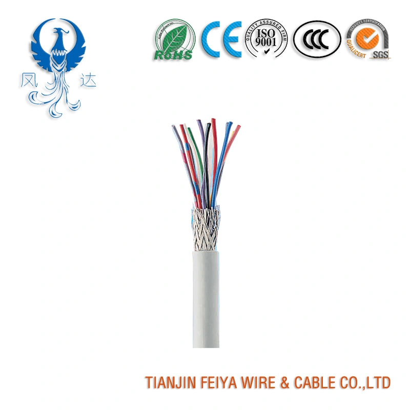 Liycy Electronic Flexible Communication Cable Screened Data Cable 300/500 V, Cu/PVC/Petp/Tcwb/PVC Control Electric Signal Transmission Cable