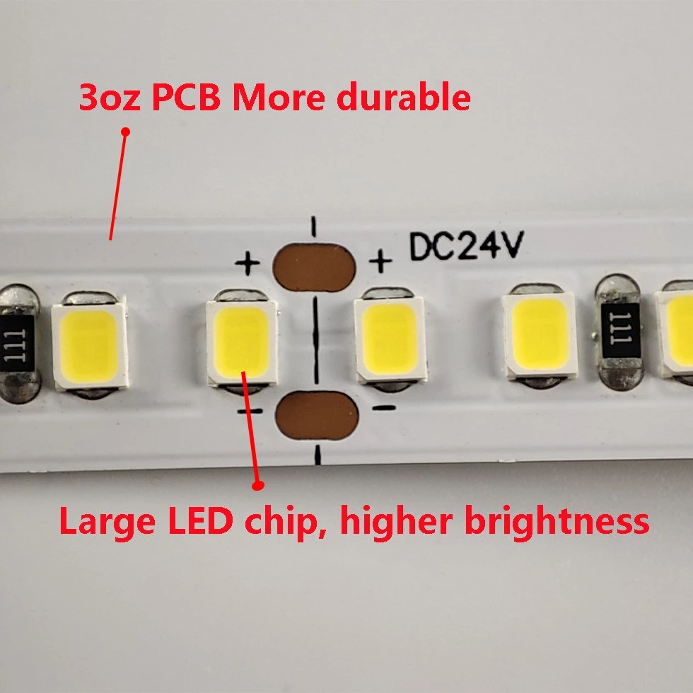 Direto da fábrica 24V DC interior flexível impermeável 3000K, 4000K, 5000K, 6000K IP 20 65 66 67 68 Tiras de luz LED de exterior