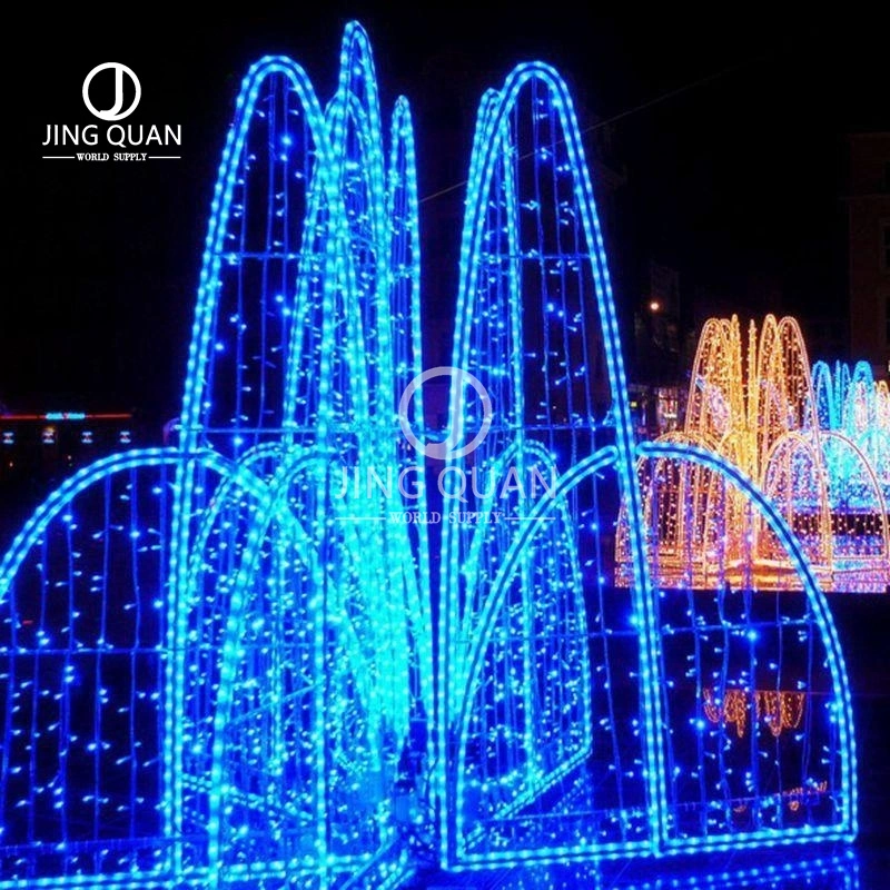 Anpassbare Bunte Brunnen Motiv Licht Weihnachten Weihnachtsdekoration Im Freien Landschaftsbau Designs Vergnügungspark Dekoration Lichter