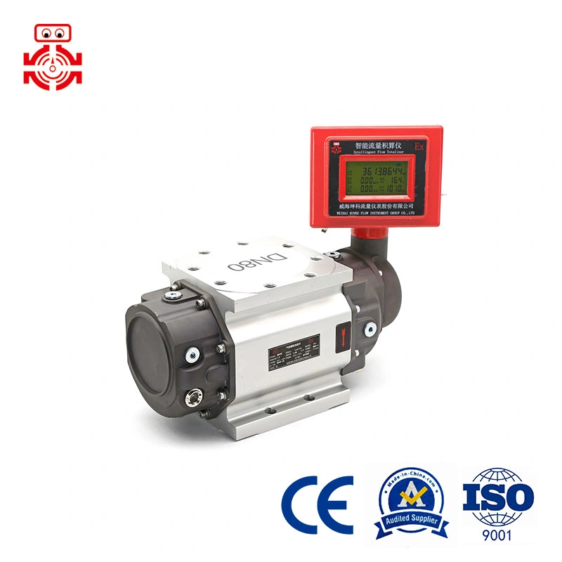 DN80 Gas Roots Flowmeter with High Accuracy and Good Repeatability Is Used for Hotel Gas Trade Measurement and Settlement