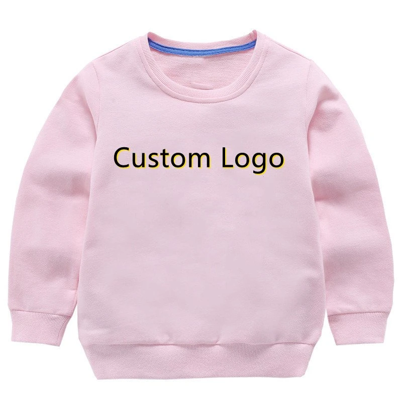 Wholesale/Supplier 100% Cotton Boys and Girls Solid Color O-Neck Sweatshirts Plain Hoodies Kids Pullover