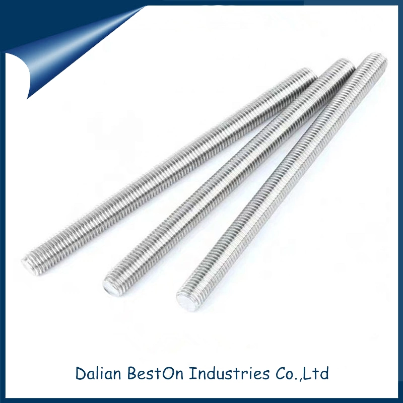 Dalian Beston China ISO ANSI DIN975 HDG ASTM Standard Yellow Zinc Plated Carbon Steel Threaded Bar Suppliers Wholesale/Supplier Custom M6 M12 Full Thread Threaded Rods