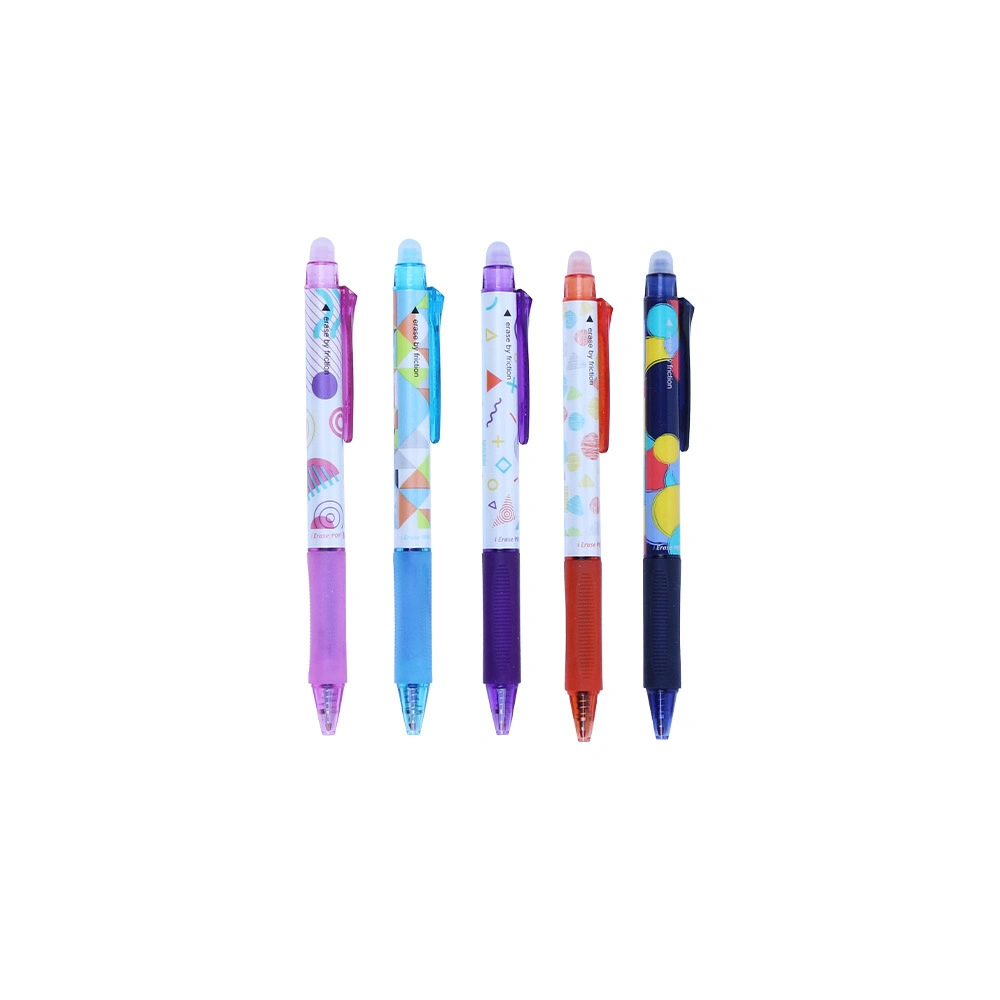 School Office Stationery 0.7mm Bullet Tip Erasable Gel Pen with Textured Non-Slip Grip