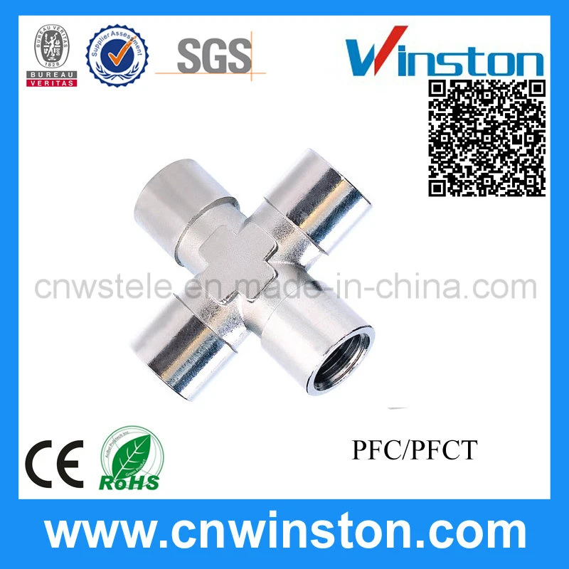 Equal Cross Brass Pipe Pneumatic Fitting with CE