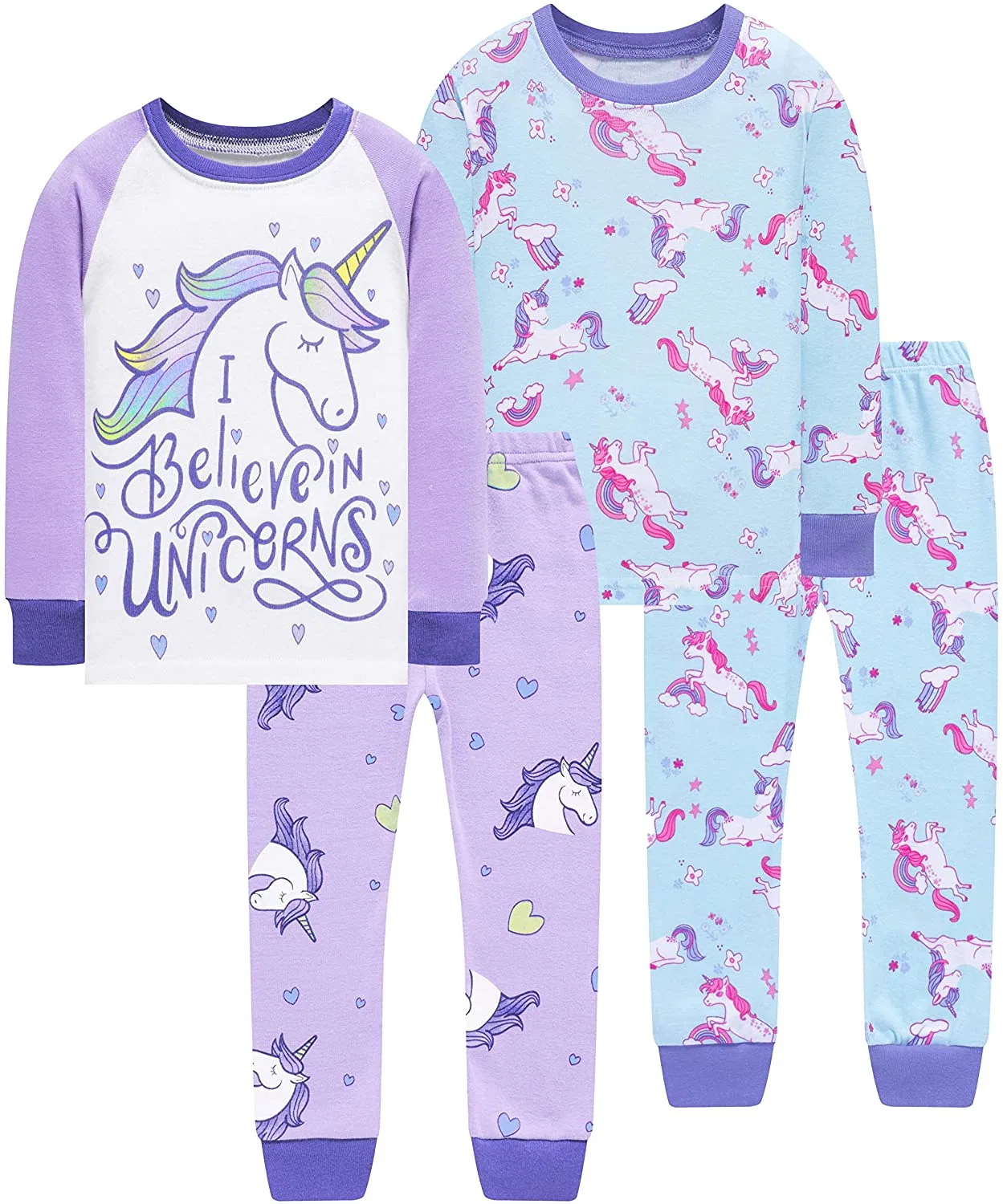 Meninas Natal Pijamas Bebê Kids Horse roupas crianças Unicorn Dom Pants