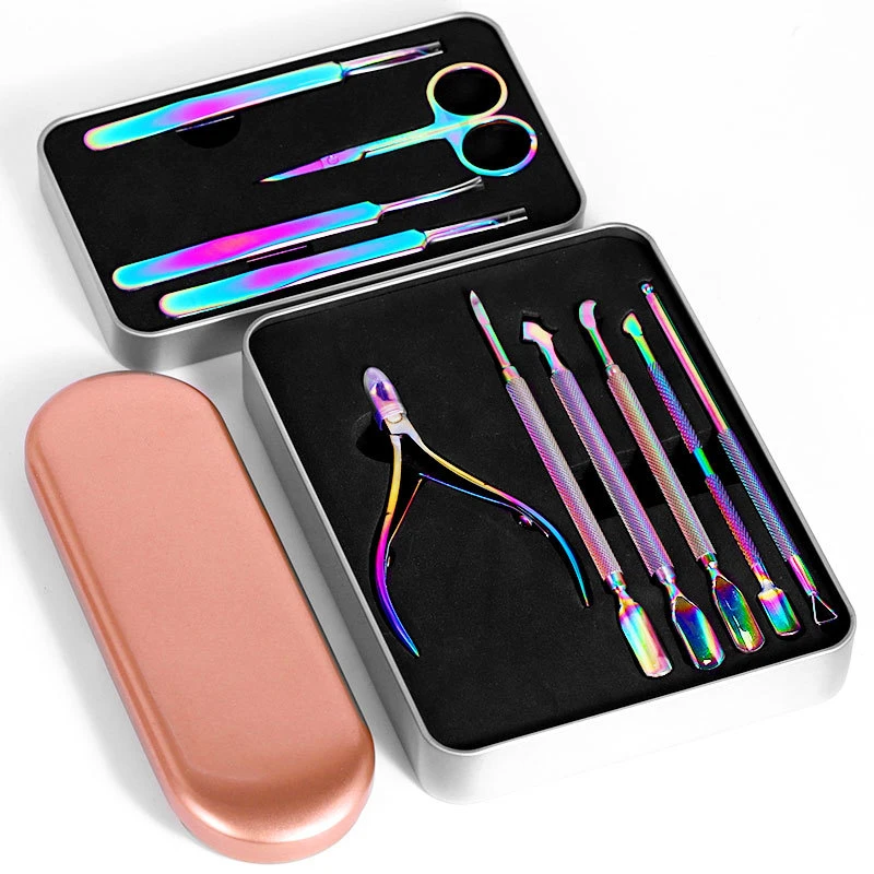 Professional Supplies Nail Pusher Tool Kit, Pedicure Products Manicure Set for Nail Art