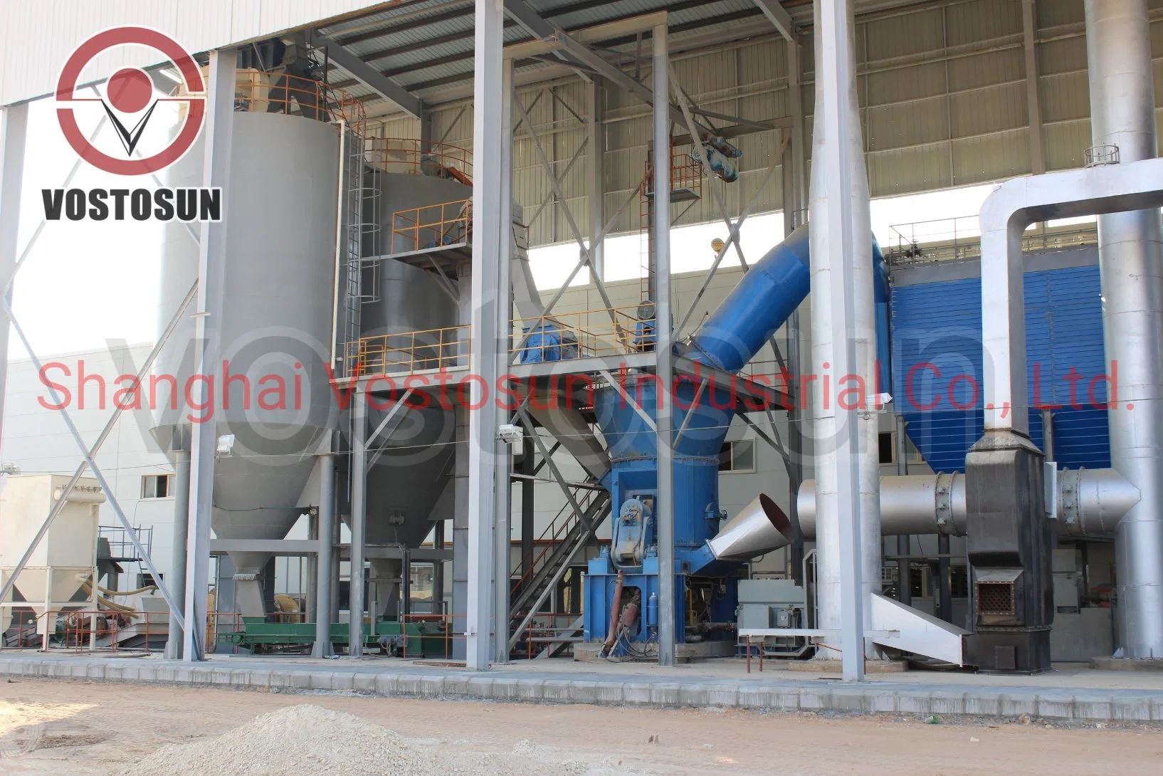 High Efficient Sufficient Drying and Calcination 50t/H Gypsum Powder Production Line