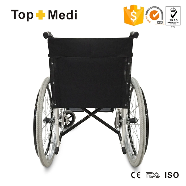 Un buen servicio nuevo Topmedi ordinaria costo Precio de China Home Silla de ruedas manual ligero