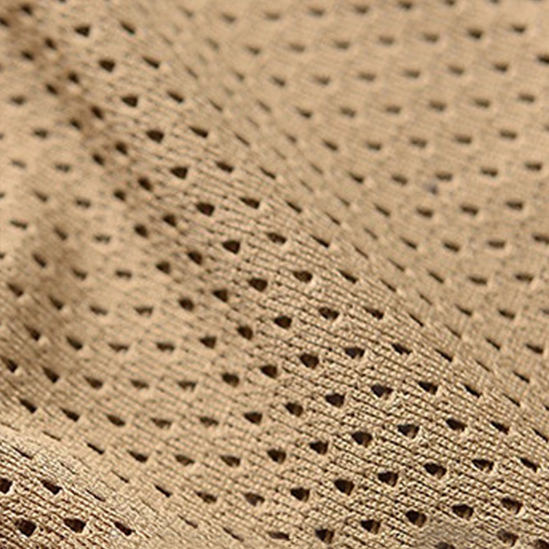 البامبو Polyester Knoed Fabric 100D Mesh Hole Cloth 160g سريع الجفاف الملابس الرياضية ذات السراويل السلة ذات القماش الرصاصة