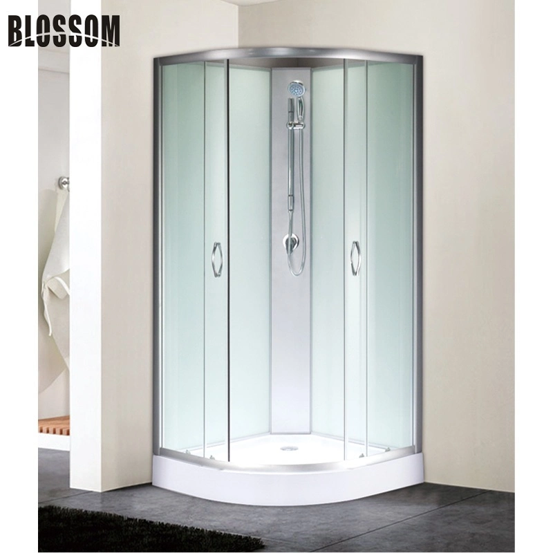 Chromed Aluminum Luxury Complete Hydromassage Tempered Glass Shower Enclosure Room