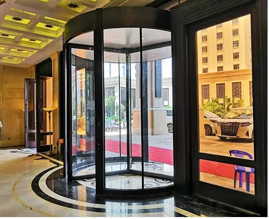 Modern-Style Aluminum Metal Alloy 2 Wing 3 Wing Automatic Revolving Doors