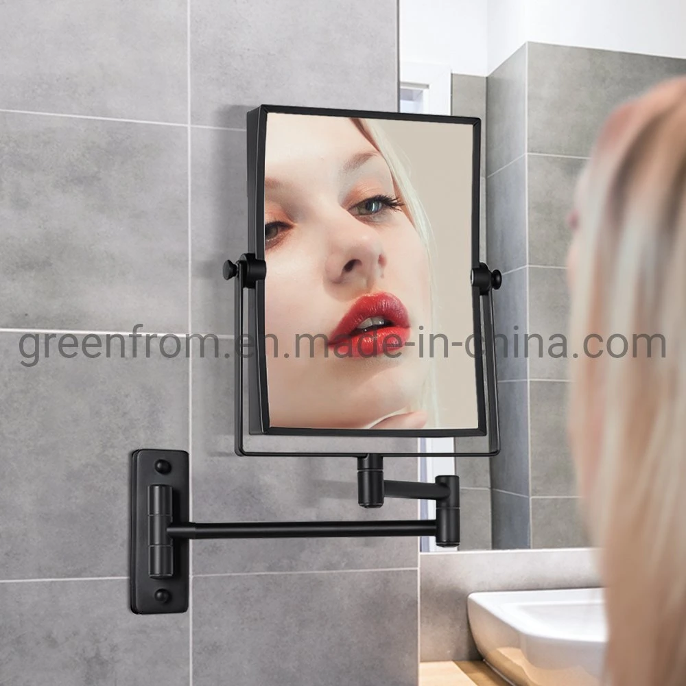 Double Side Wall Mounted Rectangle Mirror with Magnification