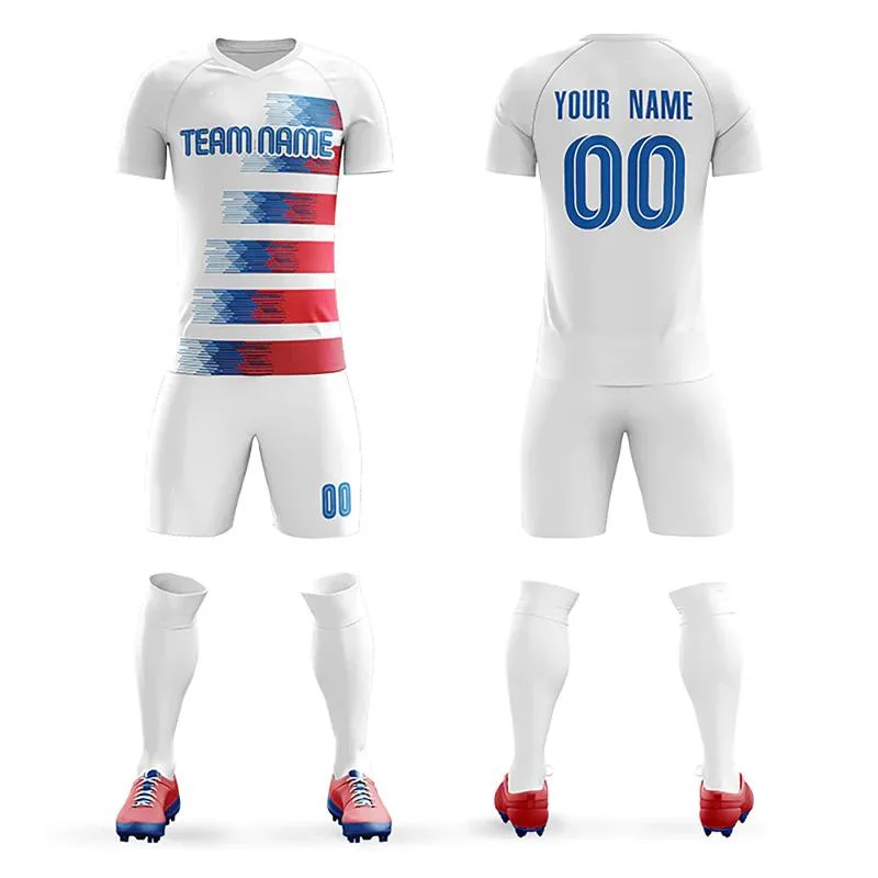 A camisola de futebol define o vestuário de futebol de sublimação para o treino de futebol para homem Camisolas uniforme da equipa de futebol Custom Football Sportswear