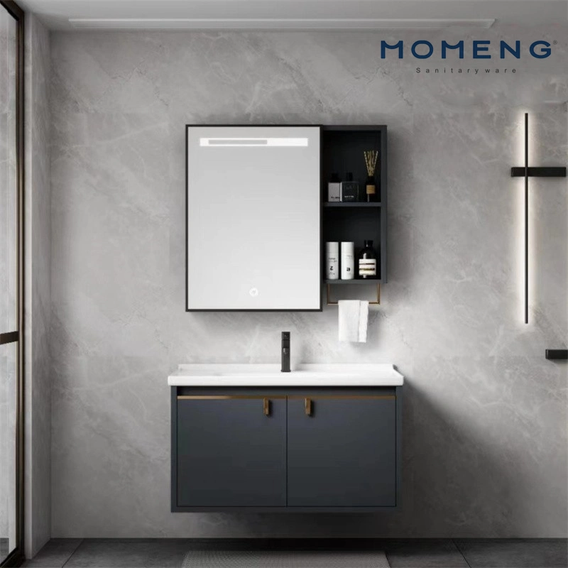 Modern Sale Hotel Solid Wooden Bathroom Cabinet Set with Mirror
