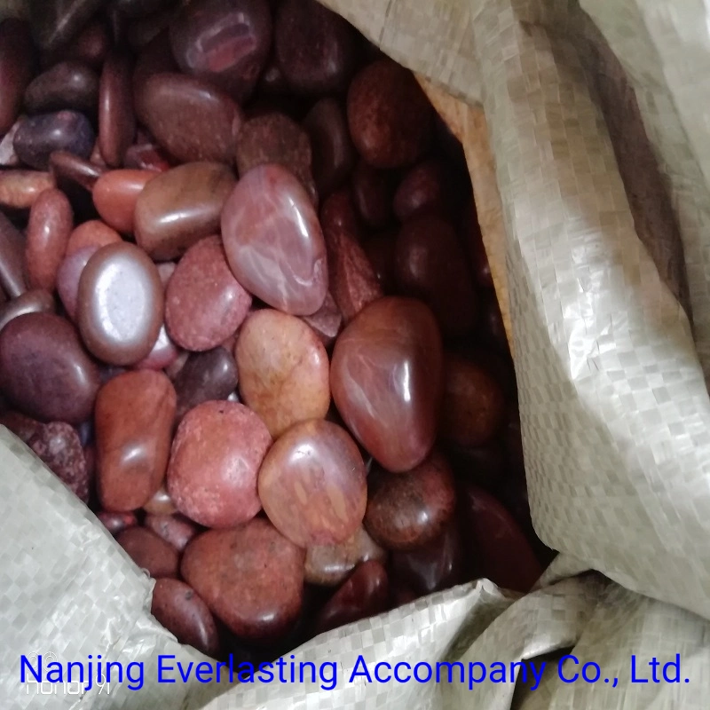 Super Polished Shiny Red Loose Pebble Stone Tumbled River Rock for Landscaping