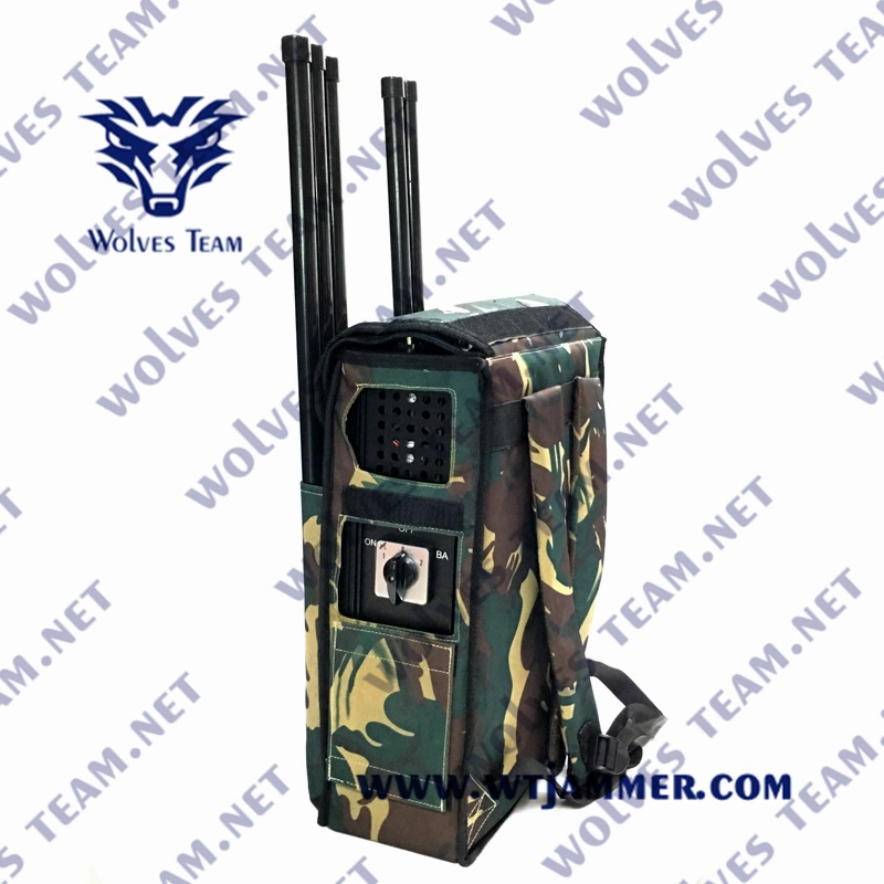 Lightweight Backpack Ied UHF VHF WiFi 3G 4G 5g GPS Cell Phone Signal Jammer