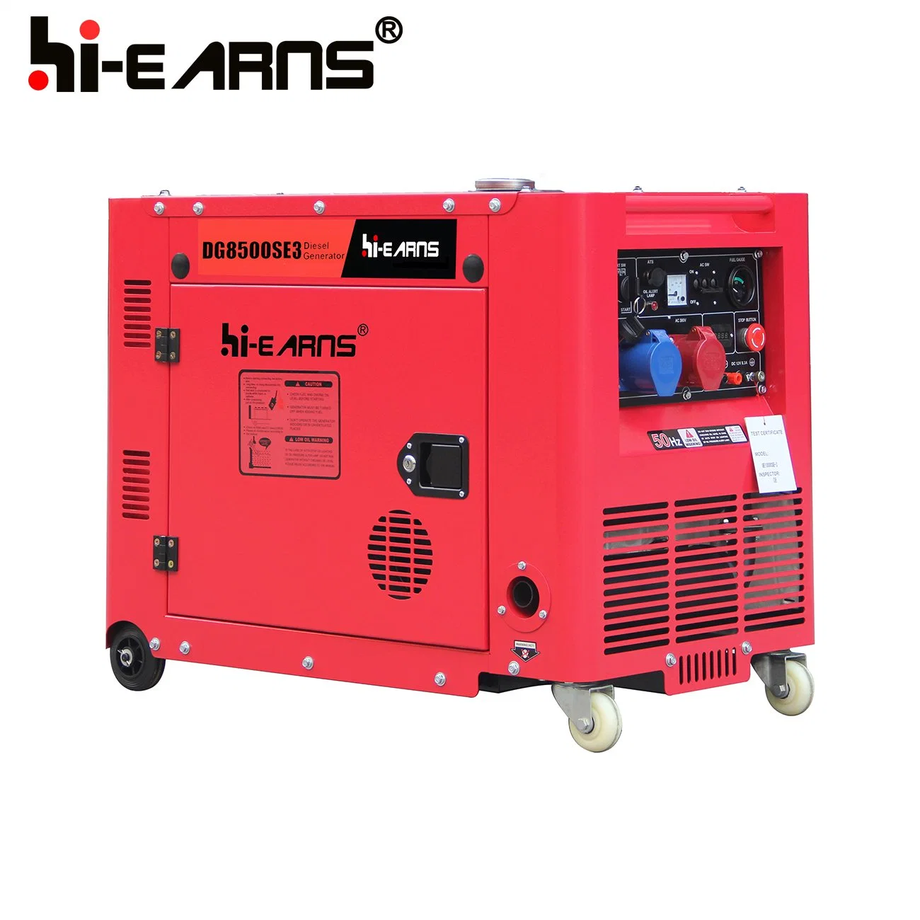 36ah Electric Start Universal Wheels Diesel Generator Set (DG8500SE3)