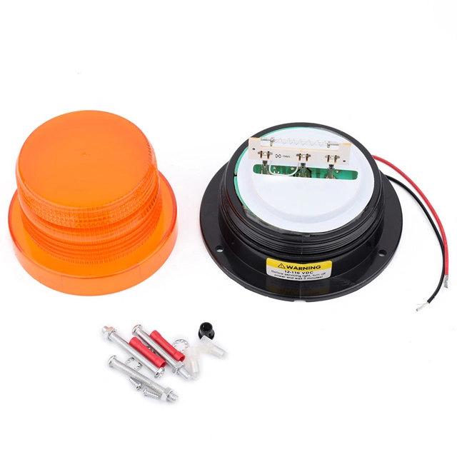 Gyrophare stroboscopique d'urgence orange DC12V-110V, témoin d'avertissement LED pour les véhicules de camion