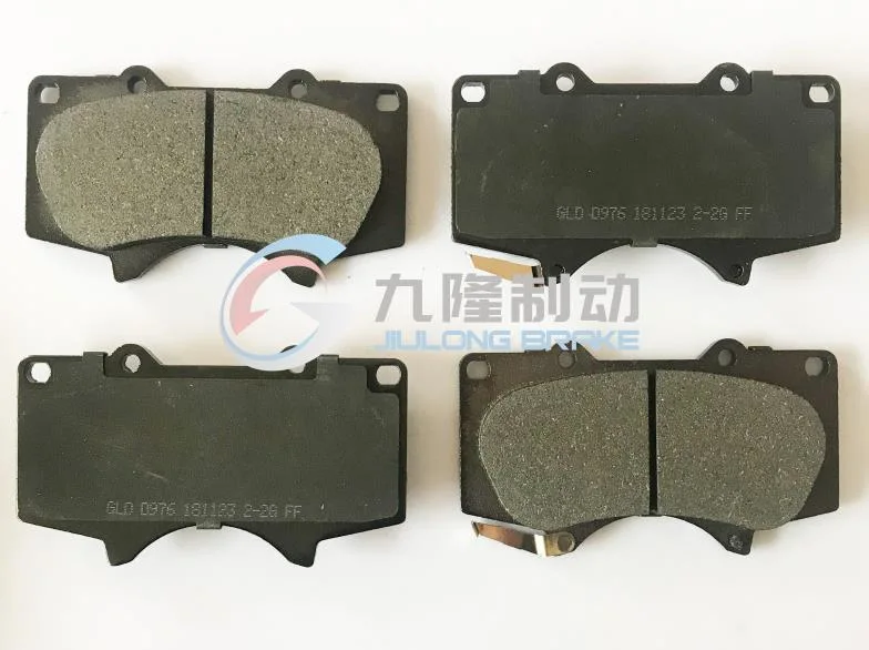 Pastilhas de freio de disco de alta qualidade em cerâmica e semi-metálicas Peças de reposição para automóveis para Toyota Land Cruiser Prado (D976 / 04465) Peças de carro ISO9001.