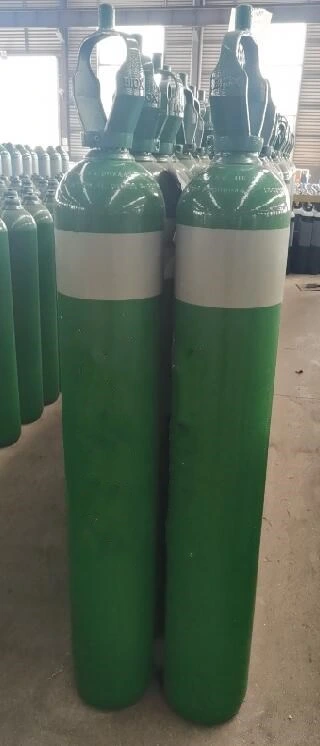 50L 200bar ISO High Pressure Vessel Seamless Steel Oxygen with Tulip Cap