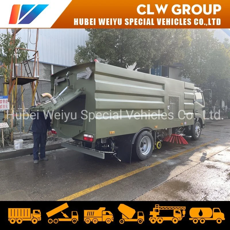 Dongfeng 9cbm 9000liters Water Tank 5cbm 5000liters Dust Tank Road Reinigung und Kehrmaschine