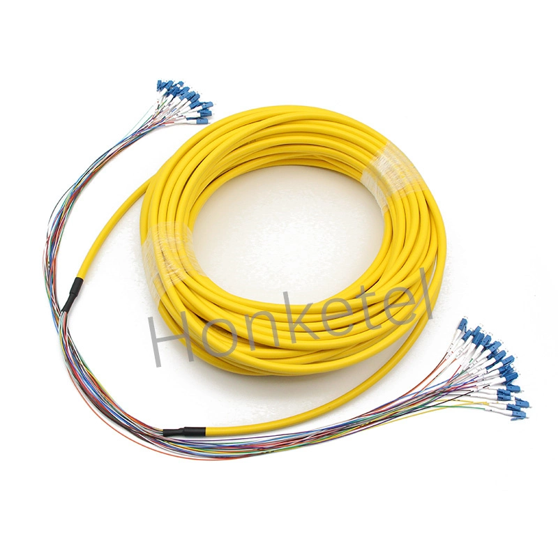 Custom Meters LC/Sc/FC/St Connector Patch Cord 24 Fibers OS2 Singlemode Indoor Pre-Terminated Fiber Optic Patch Cable