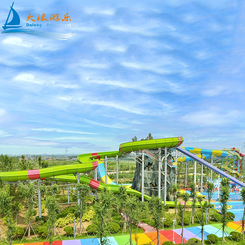 Outdoor Play Area Playground Water Swimming Pool Slide Amusement Park