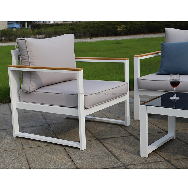 Großhändler Modern Hot Verkäufer Aluminium Conversation Patio Outdoor Lounge Sofa Gartenset Gartenmöbel