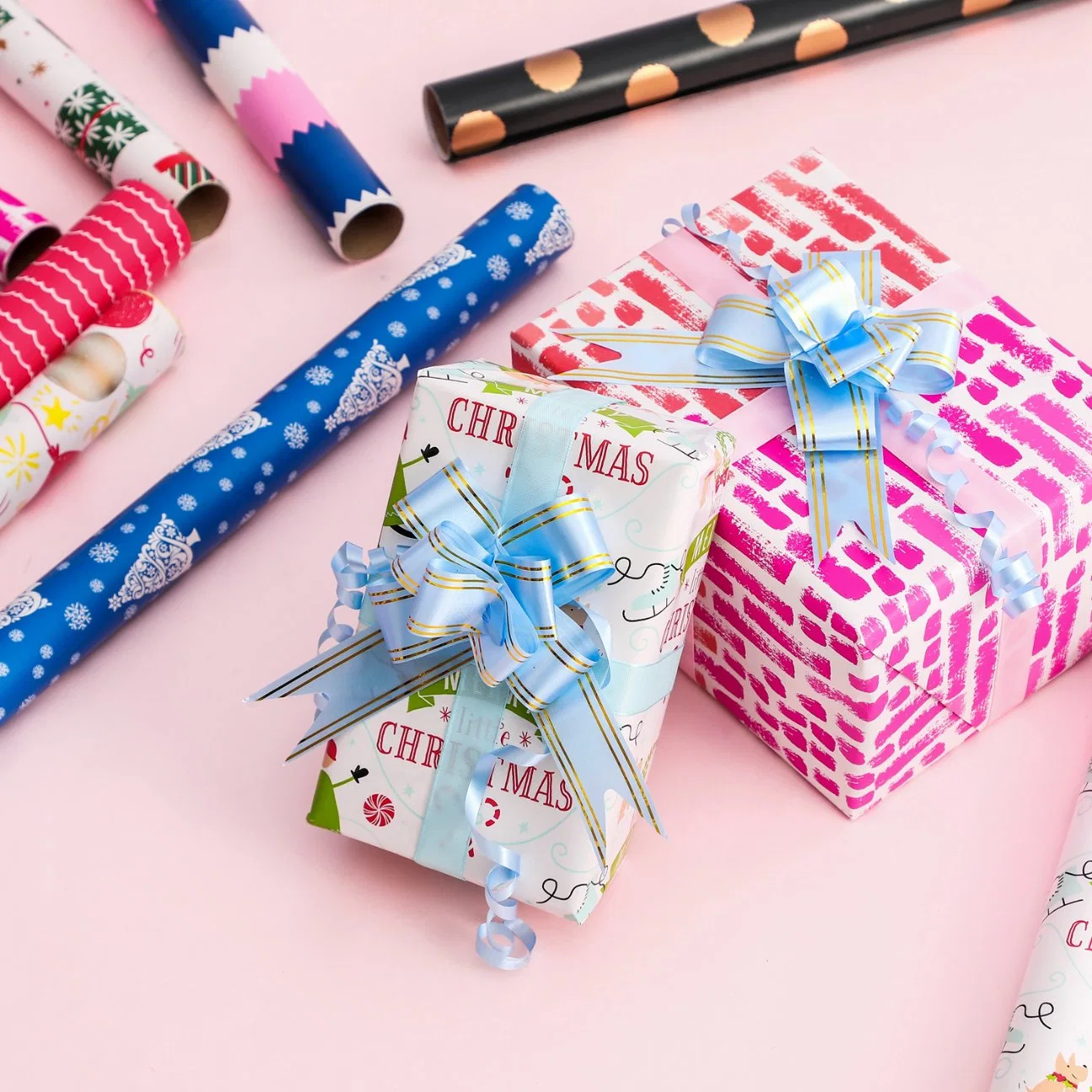 Vente directe d'usine Papier cadeau personnalisé de haute qualité avec impression en feuille pour anniversaire et fêtes.