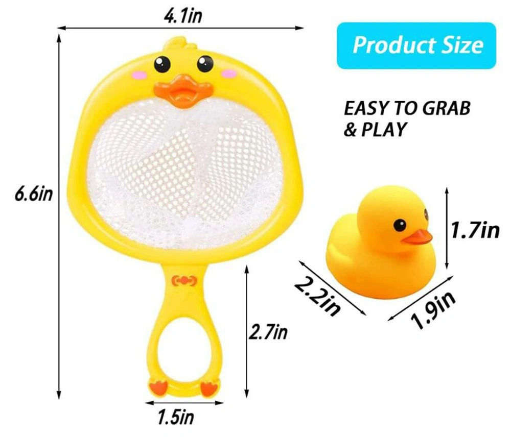 Bath Toy Fishing Net Baby Bathtub Small Duck Toy Set