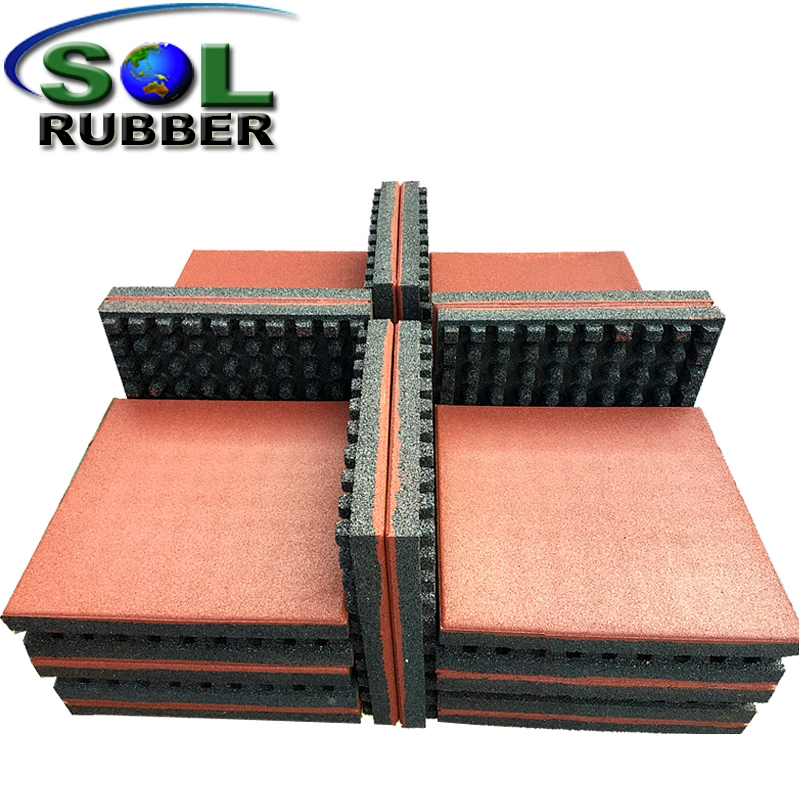 Sol Rubber Safety Protection Outdoor Playground Floor Tile Rubber Mat