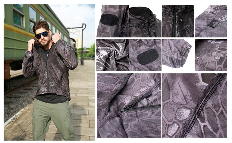 5-Colors Camo Outdoor Sports Waterproof Hiking Hunting Sun Protection Tactical Jacket