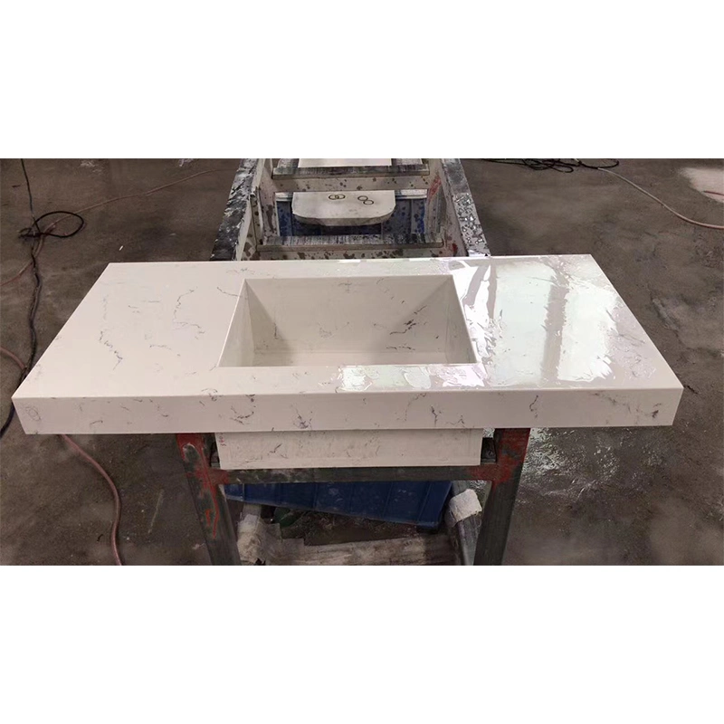 Artificial Stone Marble White Calacatta Quartz Counter Top/Bathroom Top Price