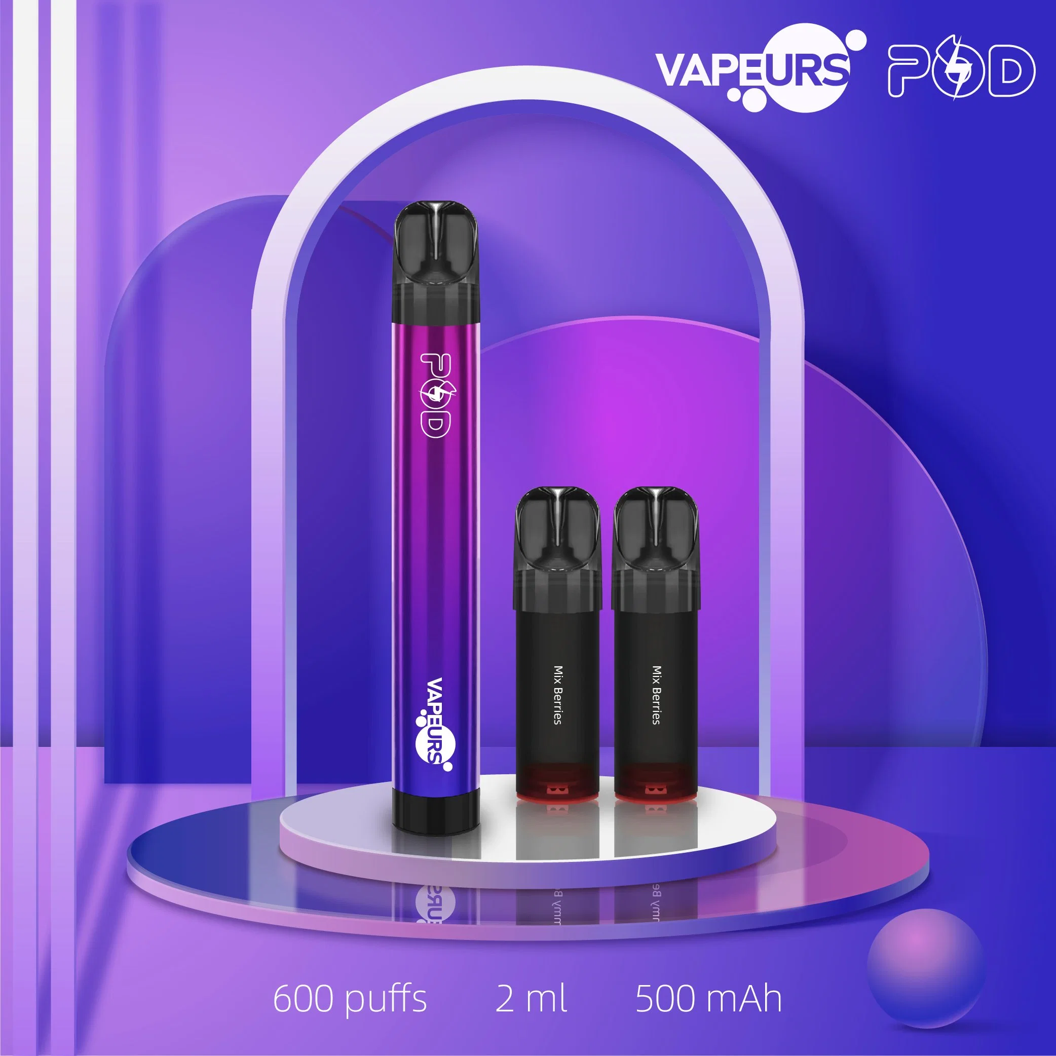 علبة القردة القردة البصرية OBM من OEM قابلة للاستخدام مع البخار أقوى من النوع C vape سجائر إلكترونية من مجموعة البود سعة 2 مل