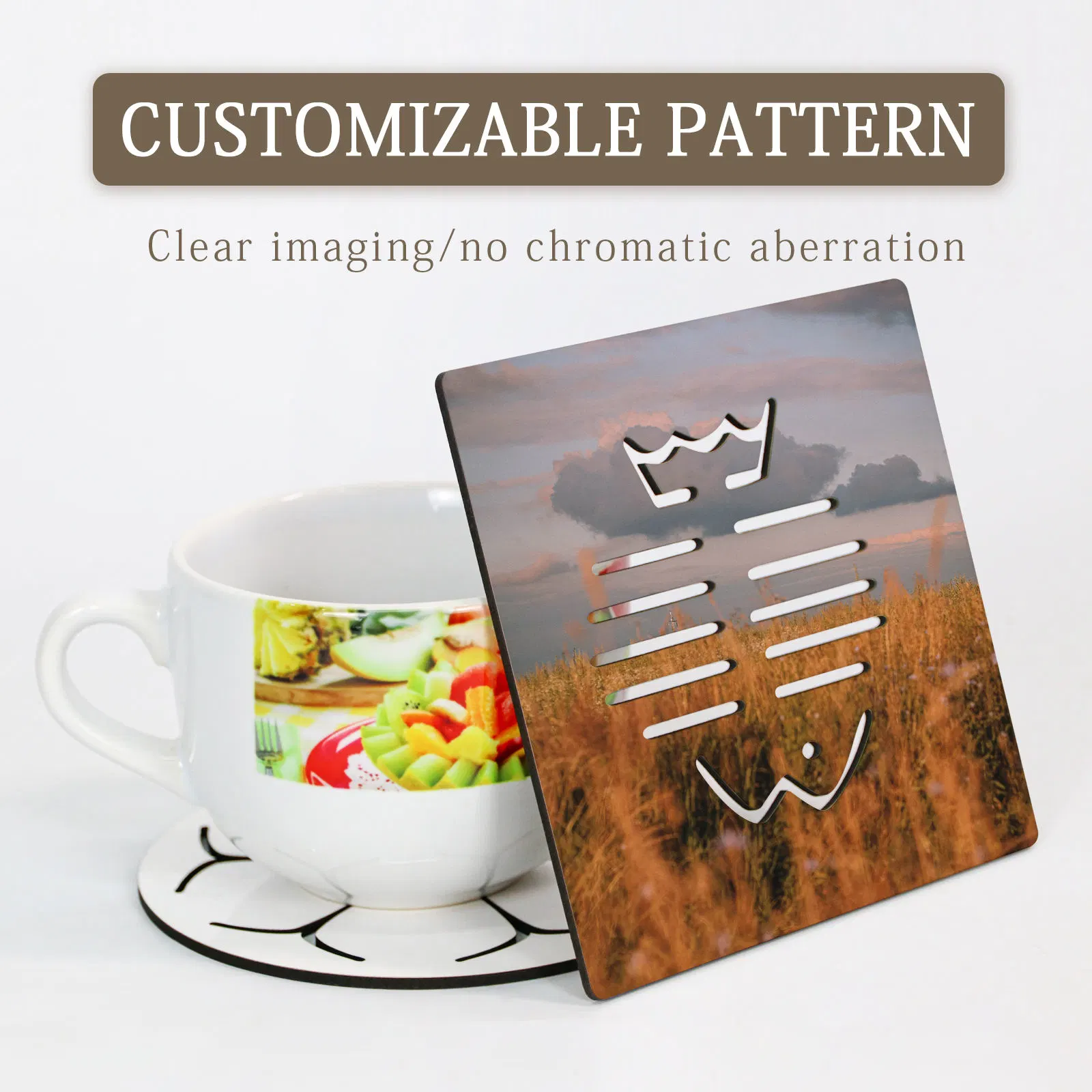 Wholesale/Supplier Sublimation MDF Photo Frame Custom Printed Sublimation MDF Placemat Table Mat for Sublimation The Dining Table Factory