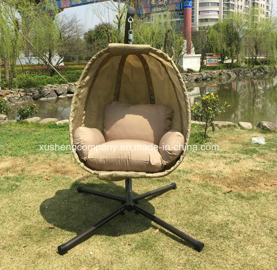 Popular Patio Garden Egg Swing Chair with Textilene