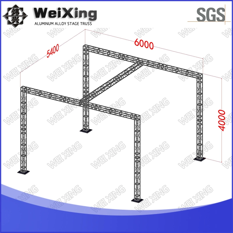 7.7X7.7X6m, 200x200mm armação de alumínio Trade Show Recinto de Exposições do estande Eventtruss Exterior Exibir Publicidade Móvel Truss