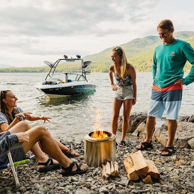 Tisch Feuerstelle mit Ständer Outdoor Mini Camping Holzofen