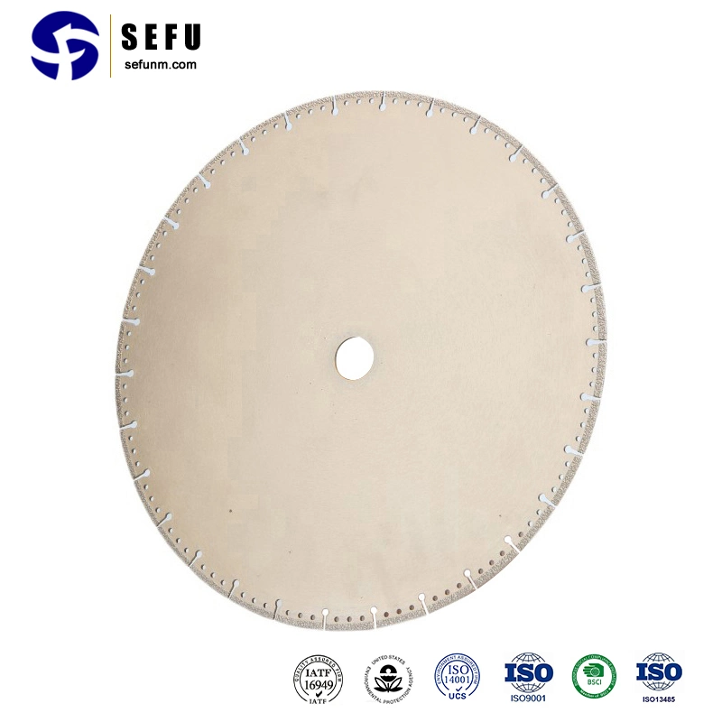 Sefu China Rectificadora Cup fabricante de rodas 100mm 4'' Polegadas Forjadas de vácuo Diamond a lâmina da serra para as máquinas de transformação do perfil da indústria rebolos