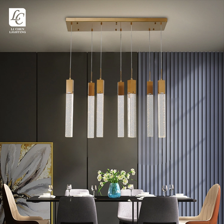 Comedor Dormitorio residencial LED Luz colgante de cristal interiores