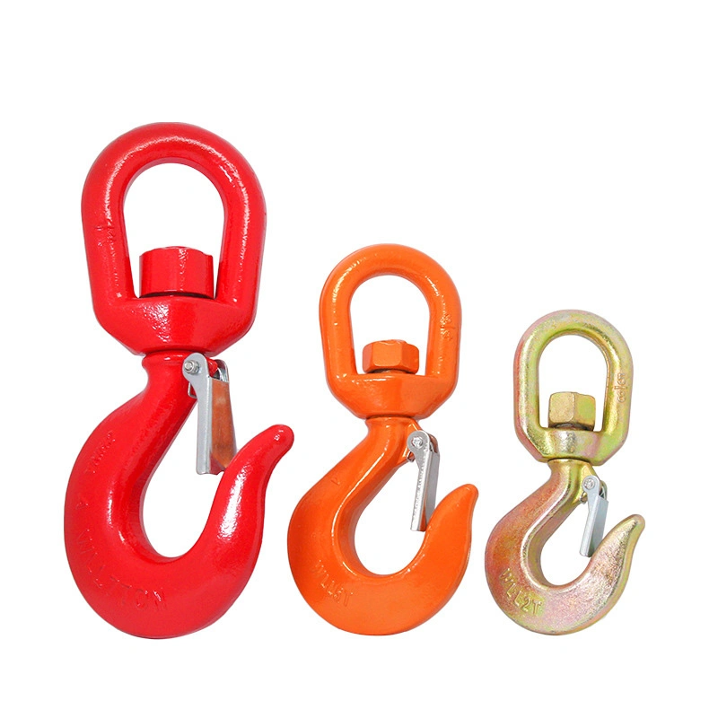 G80 Rigging Hardware Forged Alloy Steel Swivel Hook with Latch